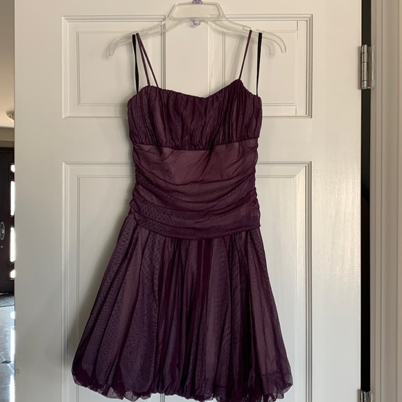 C.W. Designs Dresses & Skirts - Burgundy Sheer Over Pink Special Occasion Dress, Junior L